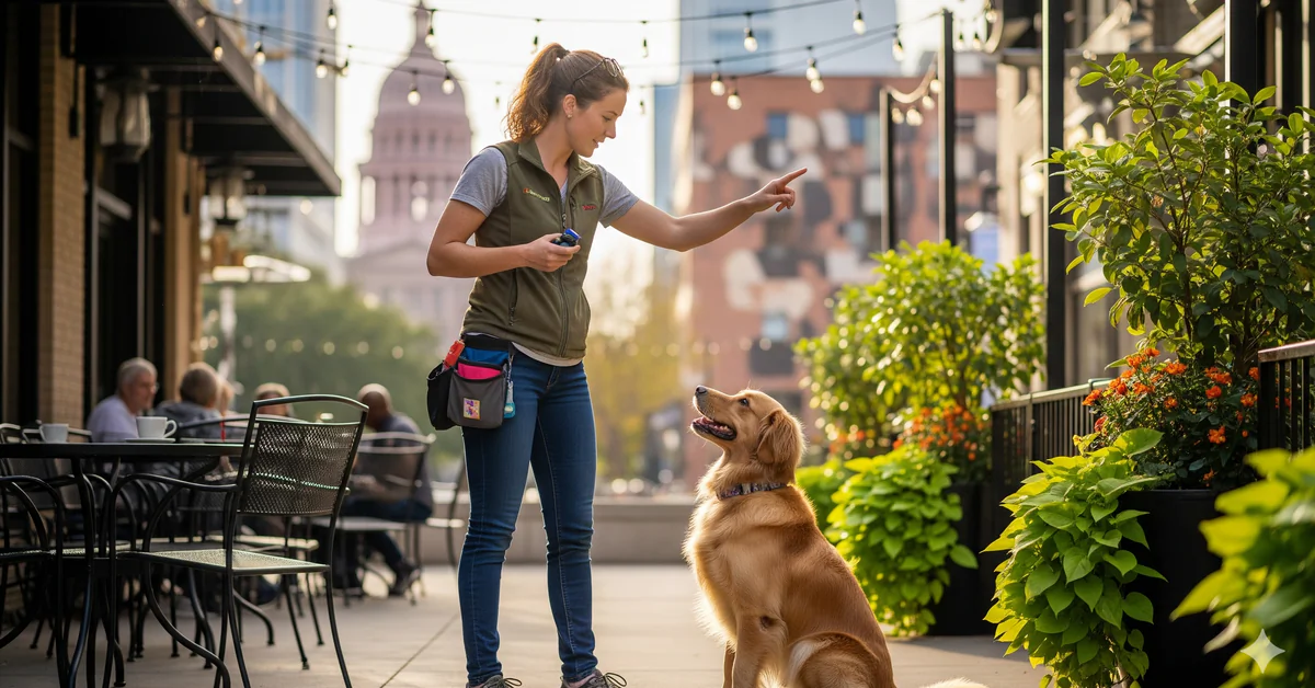 Austin Texas Dog Trainer With Dog