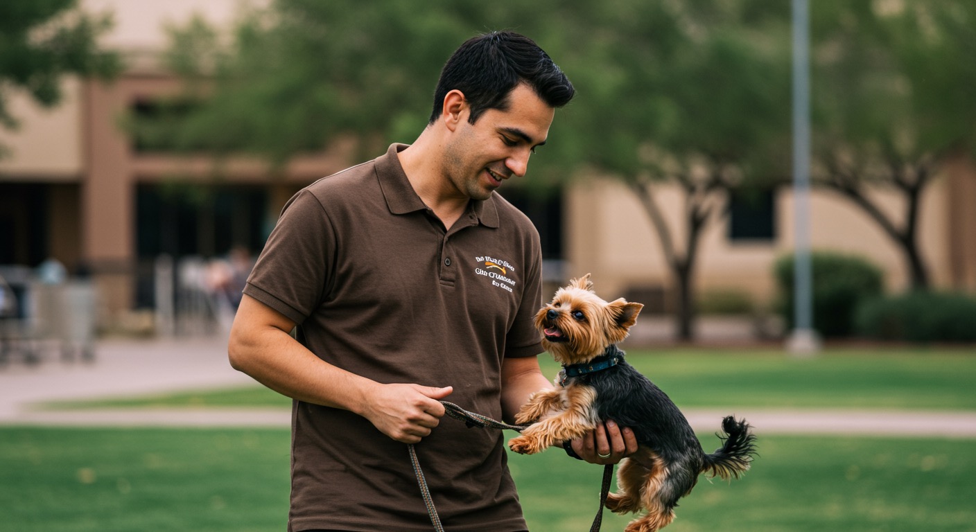 Dog Training In A Park Somewhere With Small Dog